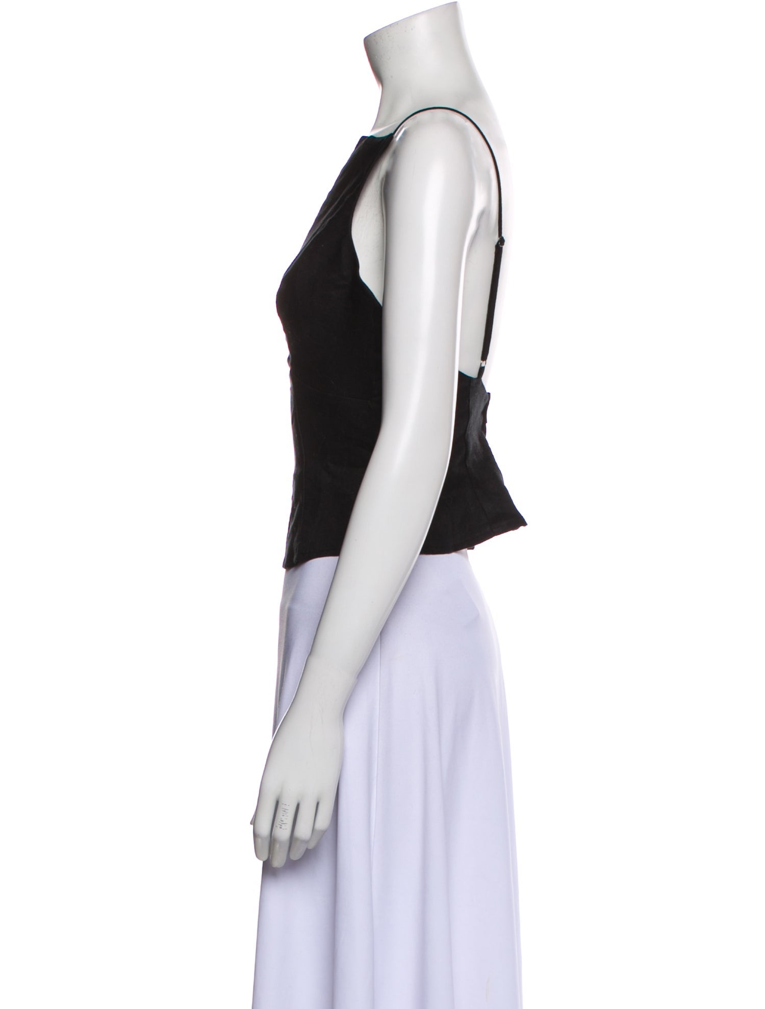 Reformation Linen V-Neck Crop Top