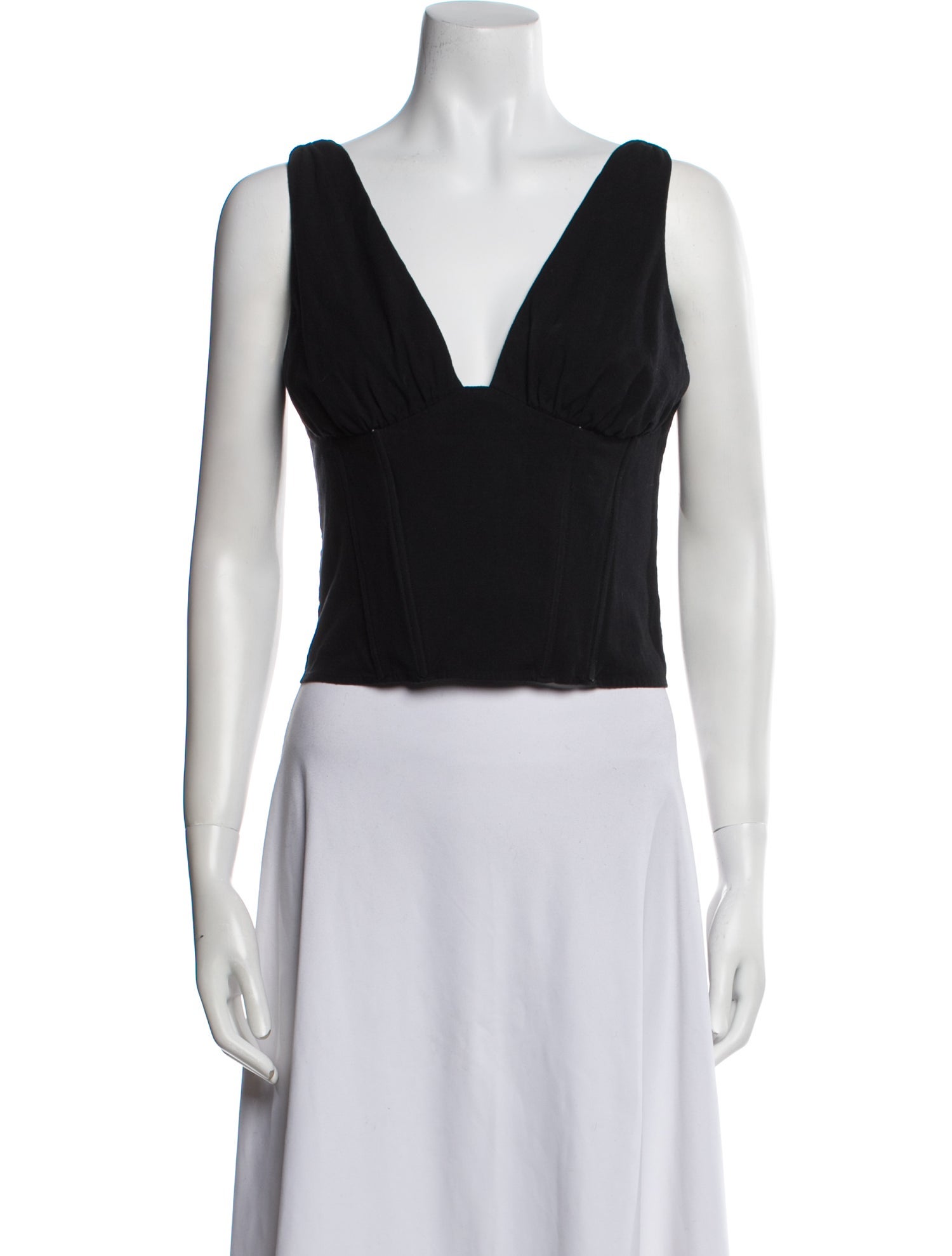 Reformation V-Neck Sleeveless Crop Top