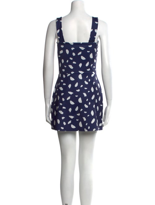 Reformation Printed Square Neckline Romper