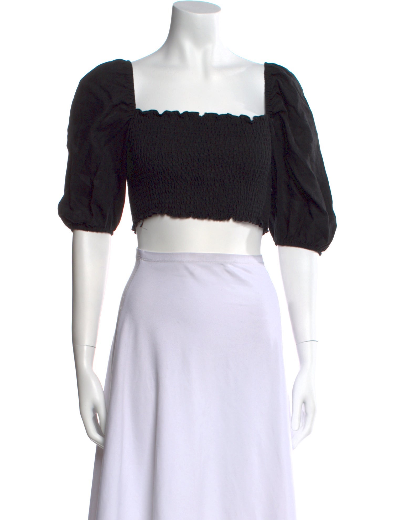 Reformation Linen Square Neckline Crop Top