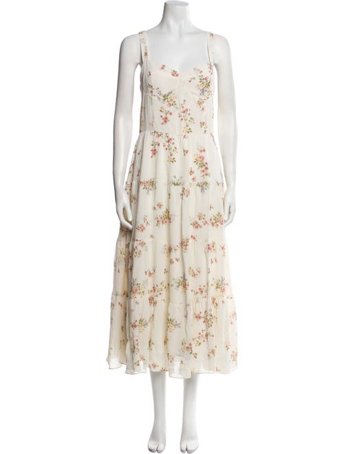 Reformation Floral Print Long Dress