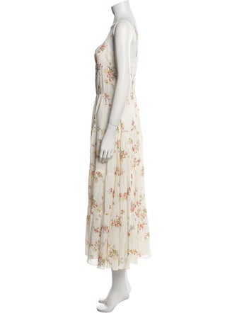Reformation Floral Print Long Dress