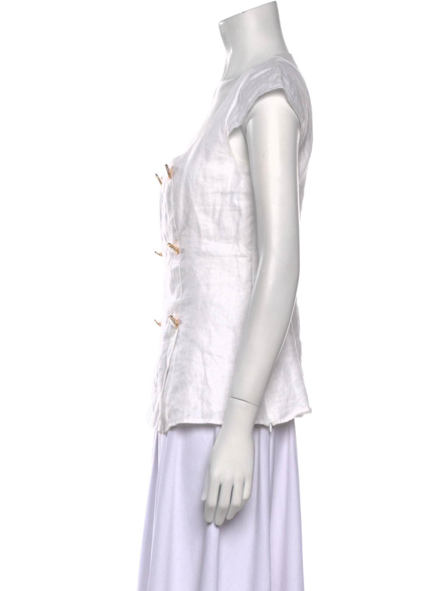 Reformation Linen Square Neckline Top