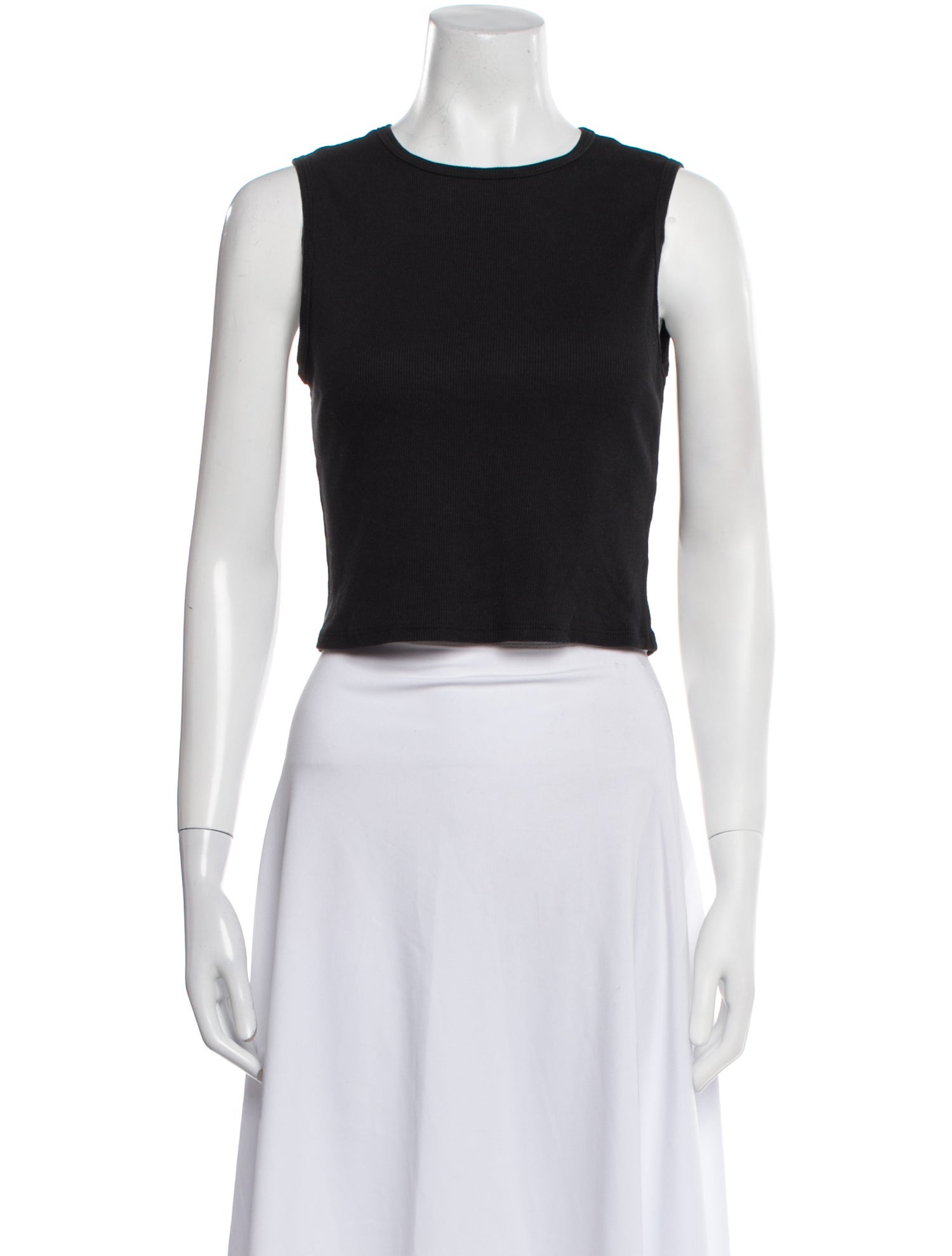 Reformation Crew Neck Sleeveless Crop Top