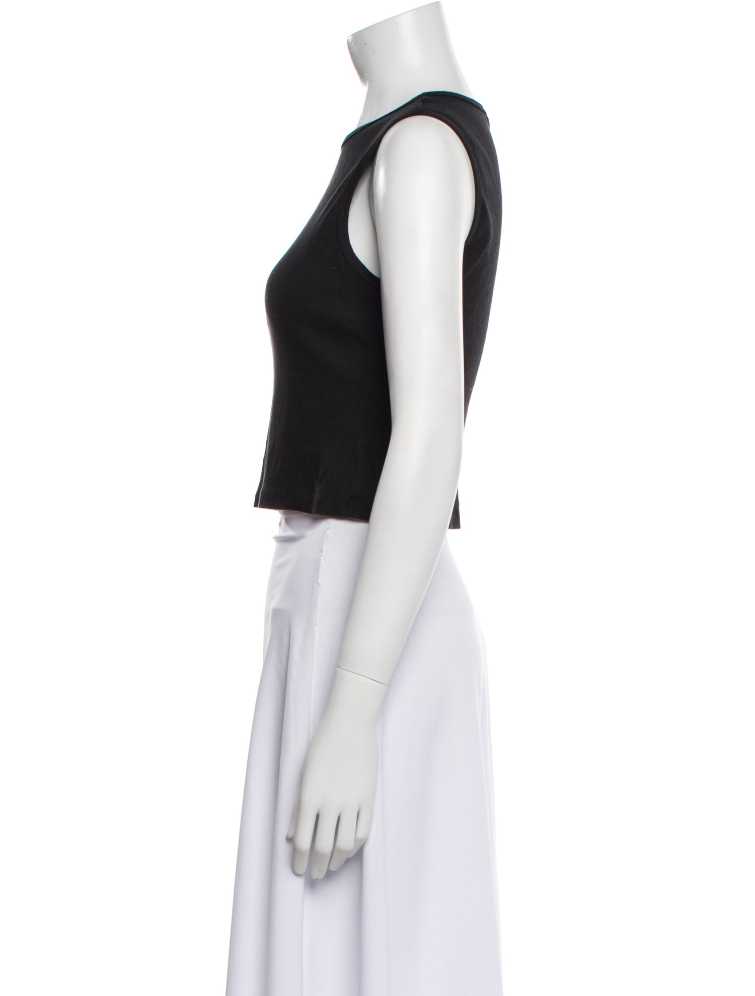 Reformation Crew Neck Sleeveless Crop Top
