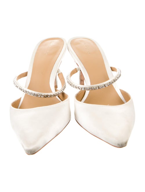 Reformation Satin Crystal Embellishments Mules