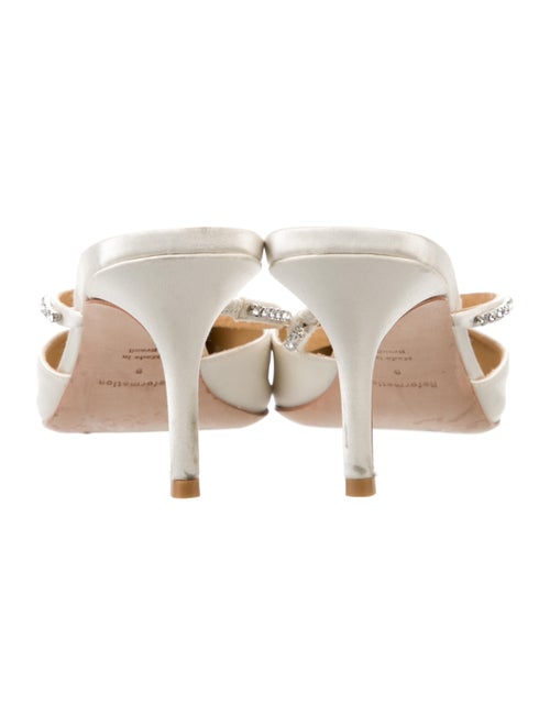 Reformation Satin Crystal Embellishments Mules