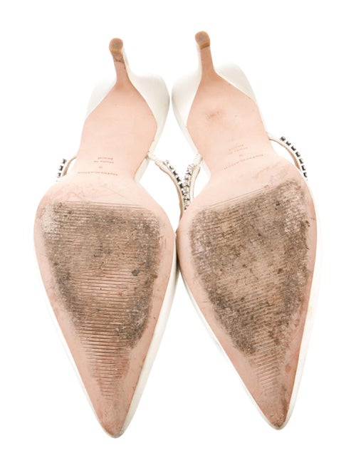 Reformation Satin Crystal Embellishments Mules