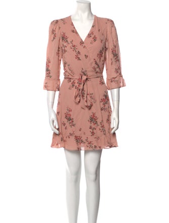 Reformation Floral Print Mini Dress