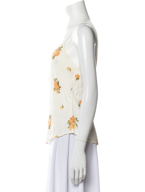 Reformation Floral Print Square Neckline Top