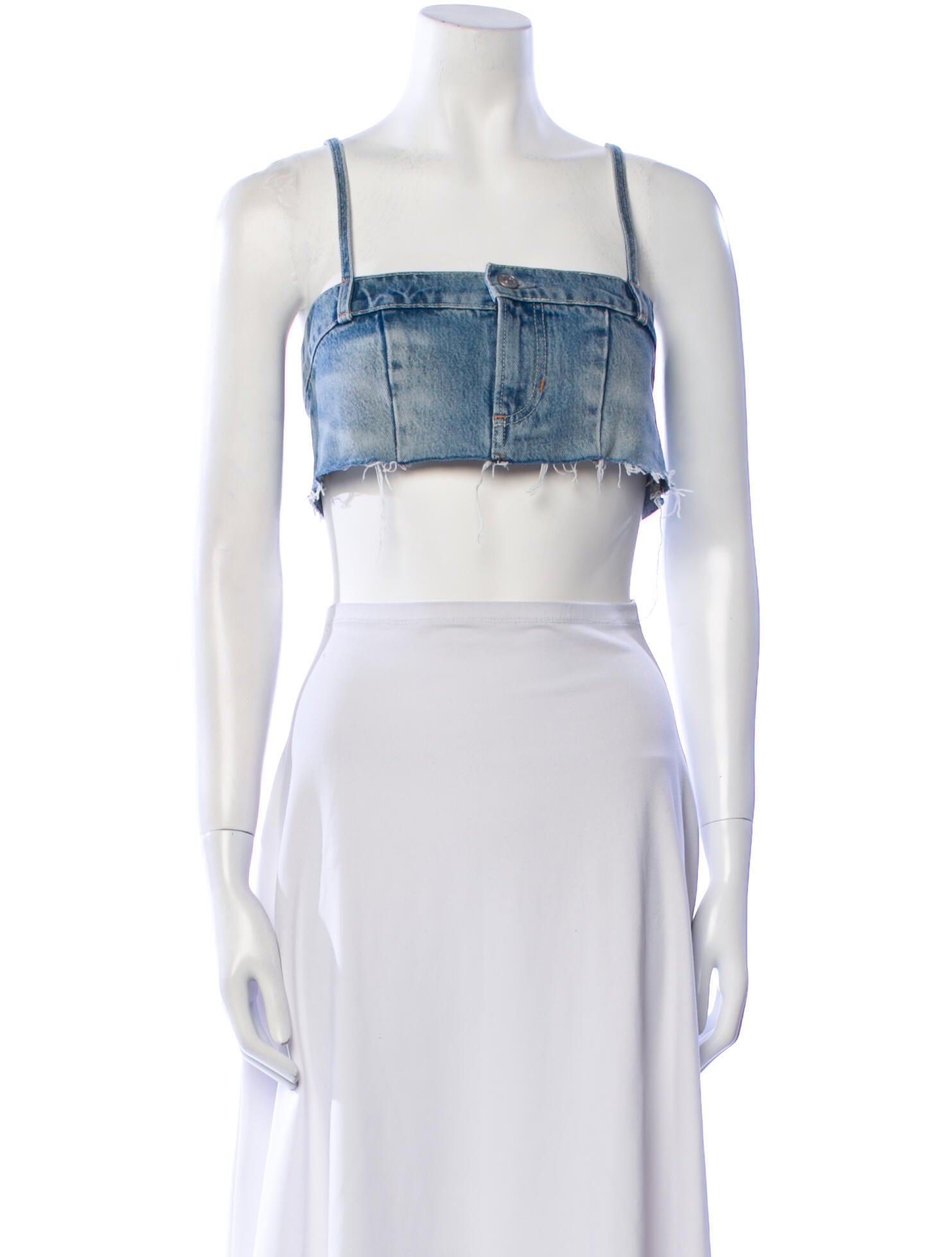 Reformation Square Neckline Sleeveless Crop Top