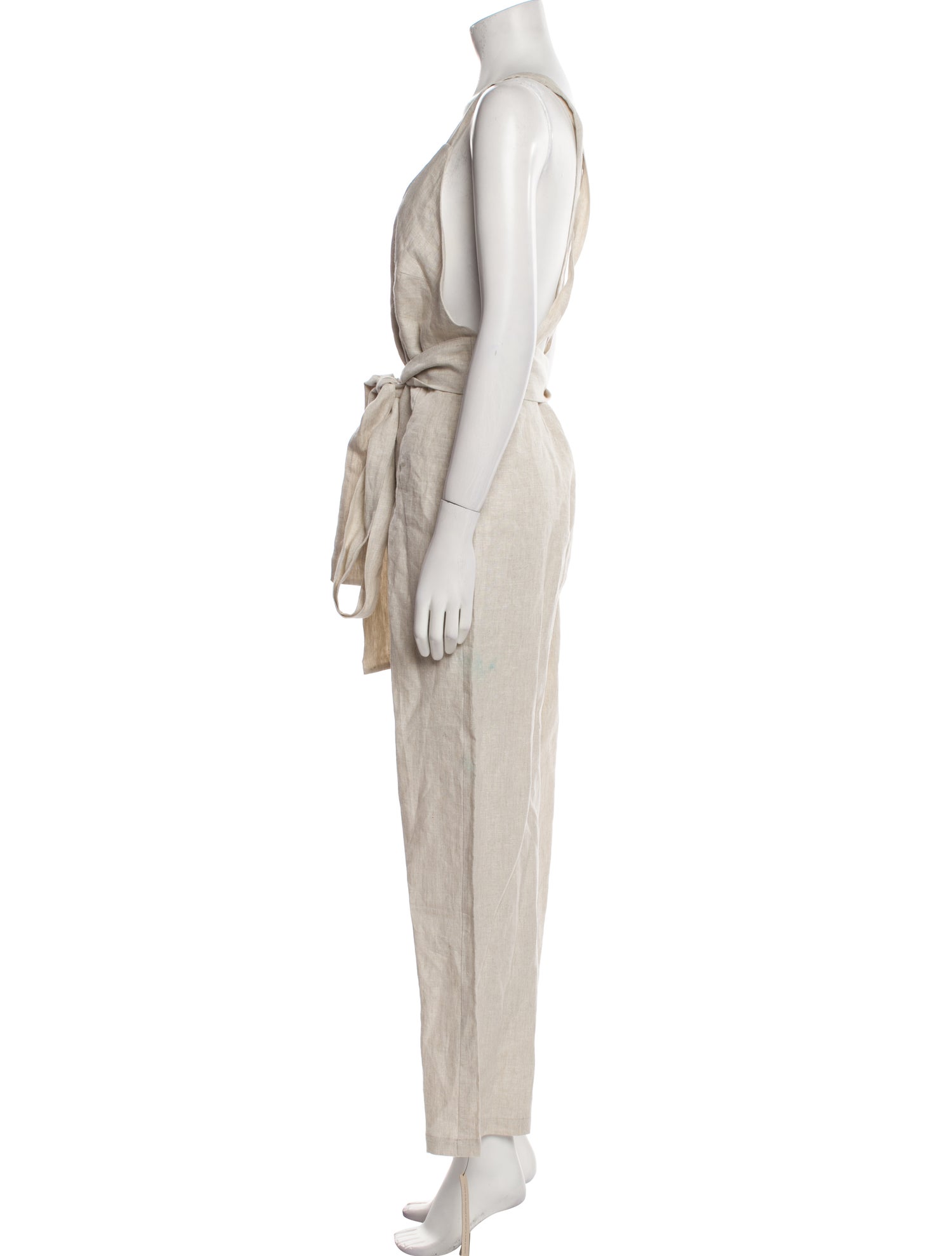 Reformation Linen V-Neck Jumpsuit