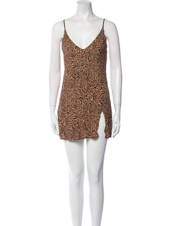 Reformation Animal Print Mini Dress
