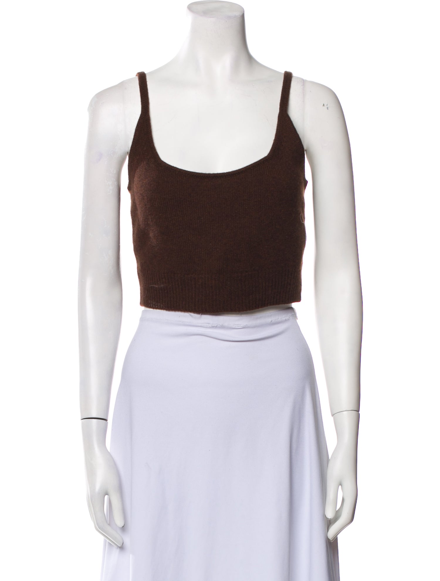 Reformation Cashmere Scoop Neck Crop Top