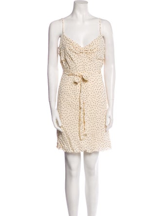 Reformation Polka Dot Print Cowl Neck Tunic