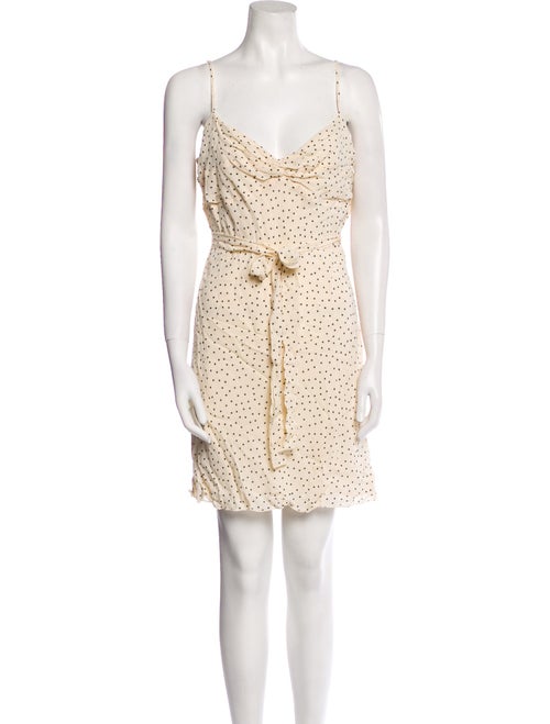 Reformation Polka Dot Print Cowl Neck Tunic