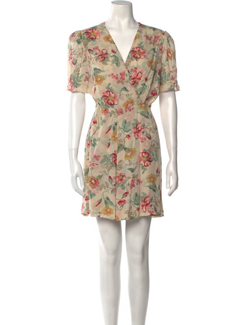 Reformation Floral Print Mini Dress