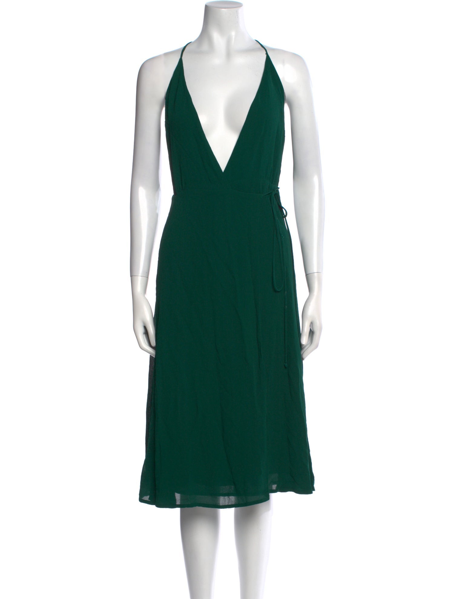 Reformation V-Neck Midi Length Dress