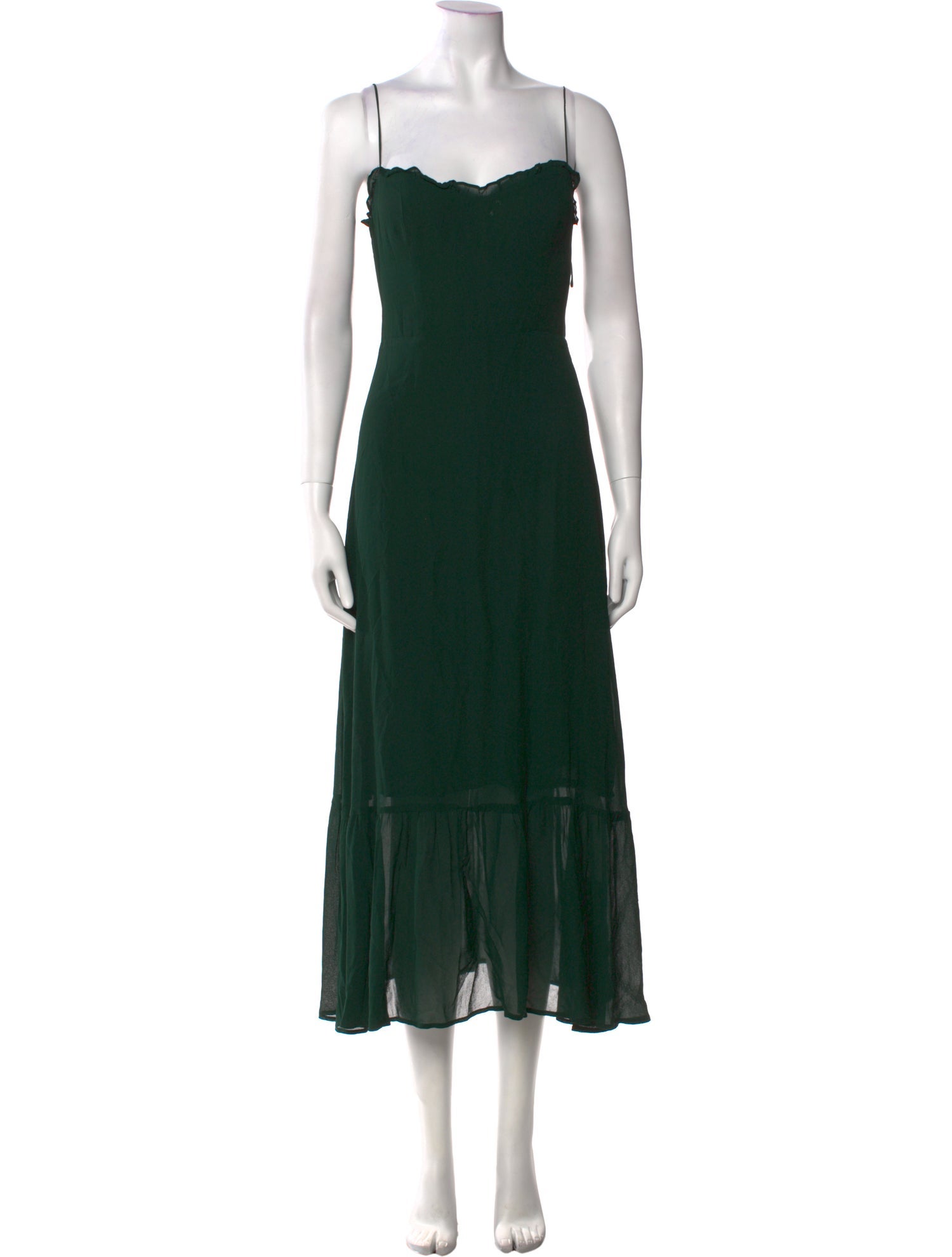 Reformation Square Neckline Midi Length Dress