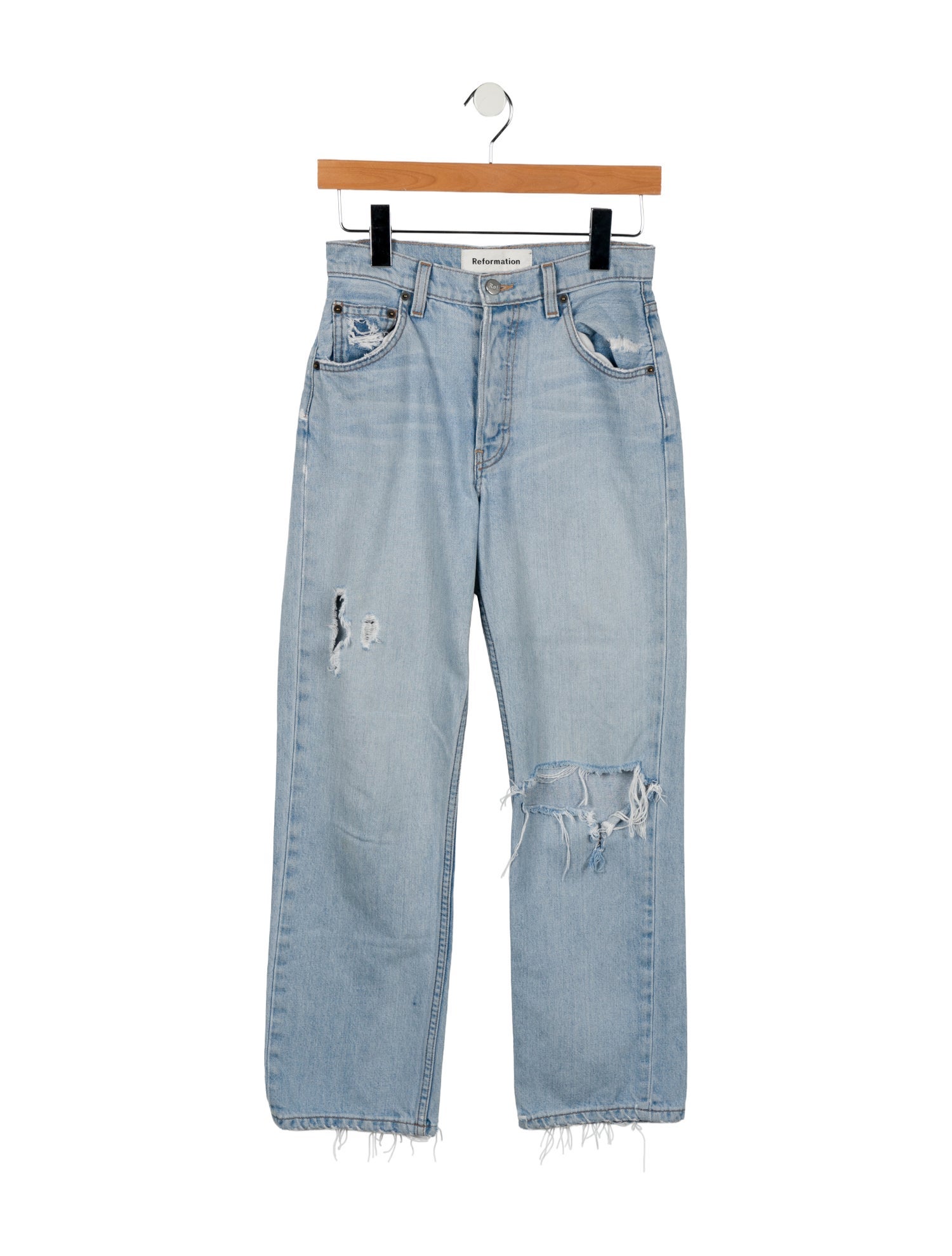 Reformation Mid-Rise Straight Leg Jeans