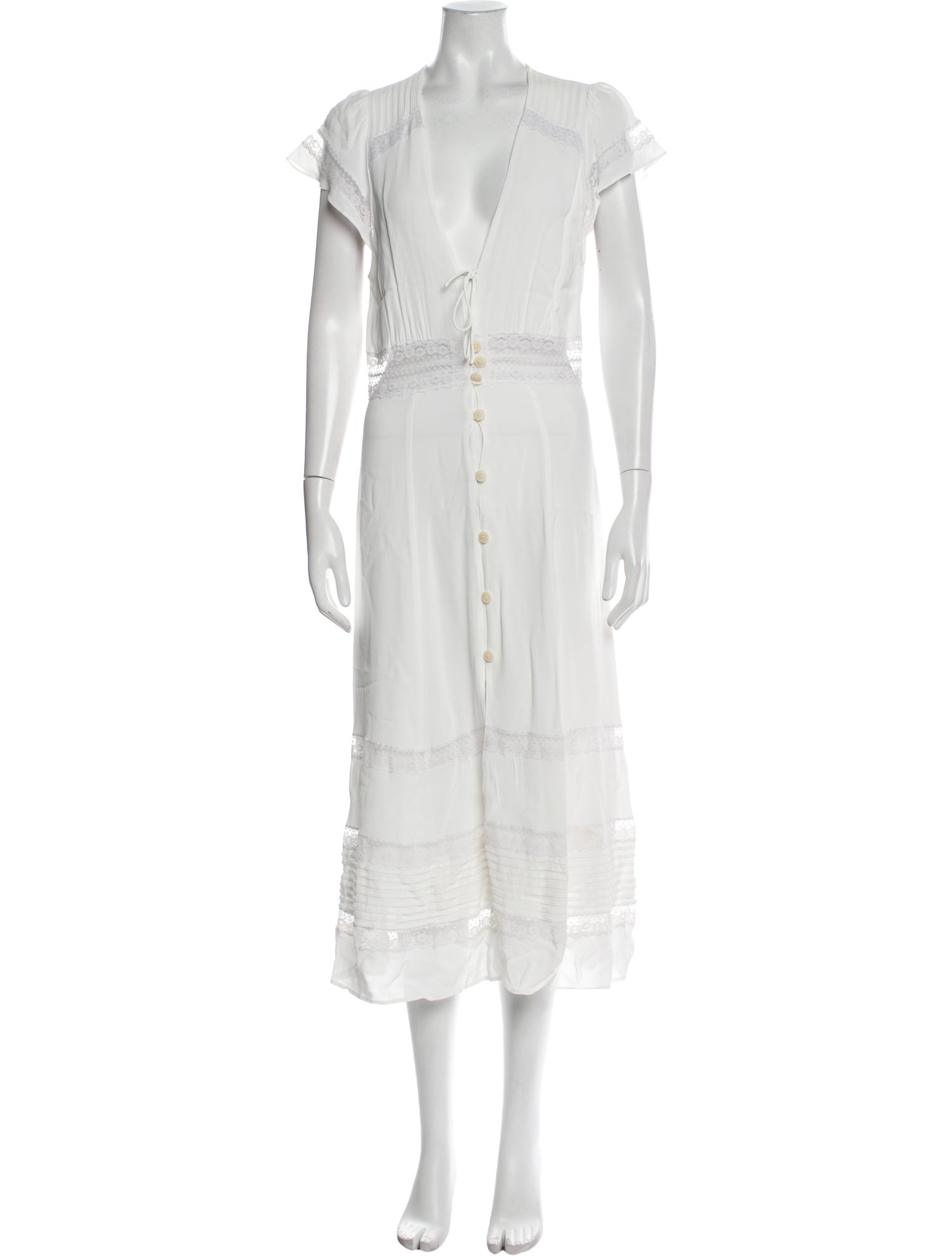 Reformation V-Neck Long Dress