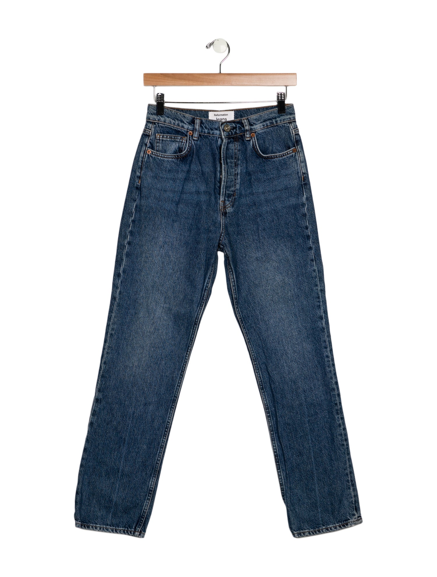 Reformation Mid-Rise Straight Leg Jeans