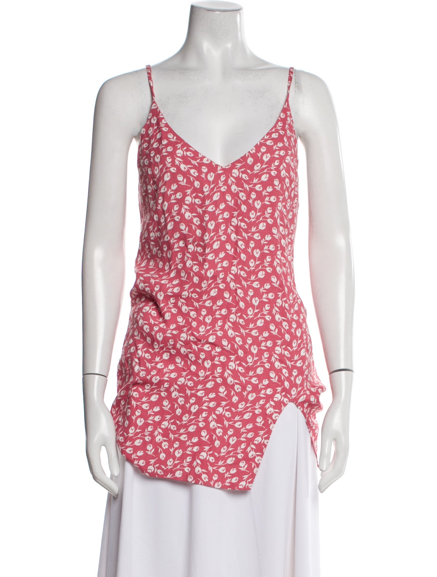 Reformation Floral Print V-Neck Top