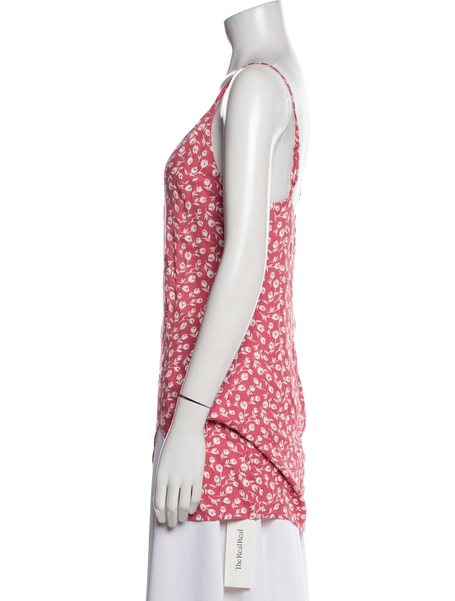 Reformation Floral Print V-Neck Top