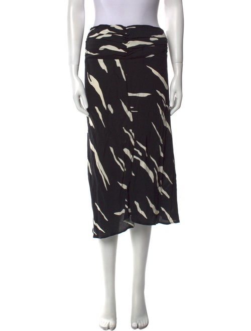 Reformation Animal Print Midi Length Skirt