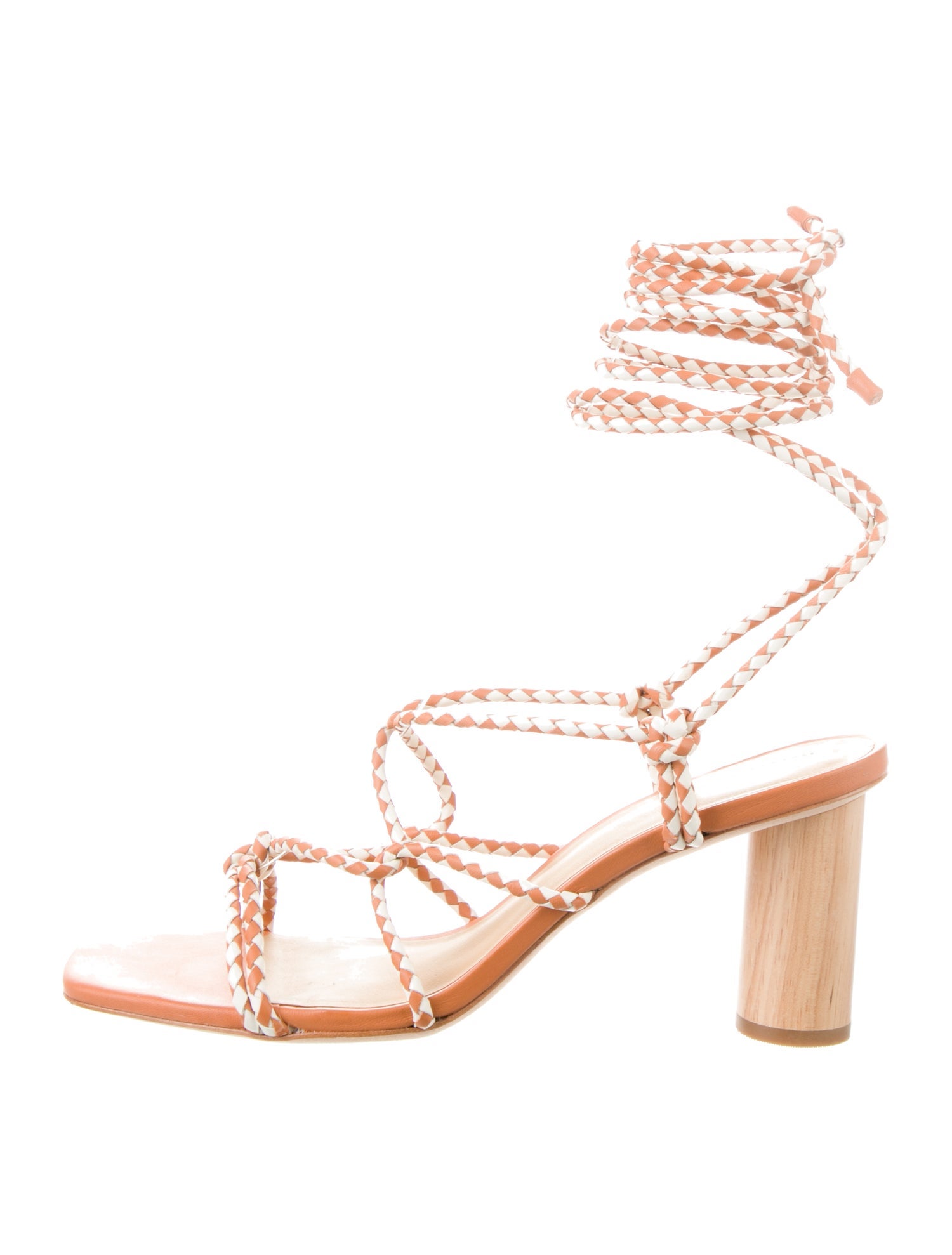 Reformation Leather Braided Accents Sandals
