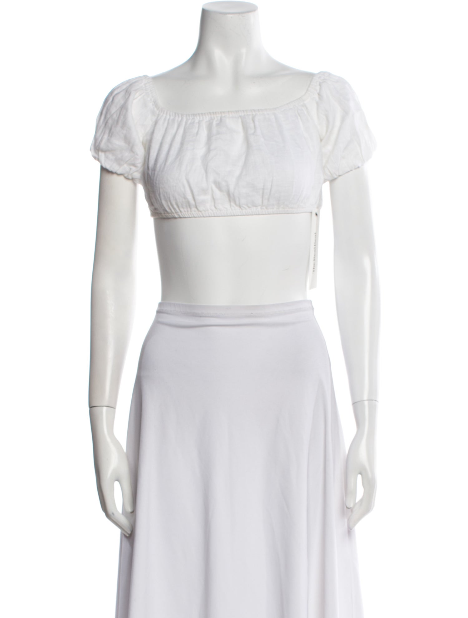 Reformation Off-The-Shoulder Short Sleeve Crop Top