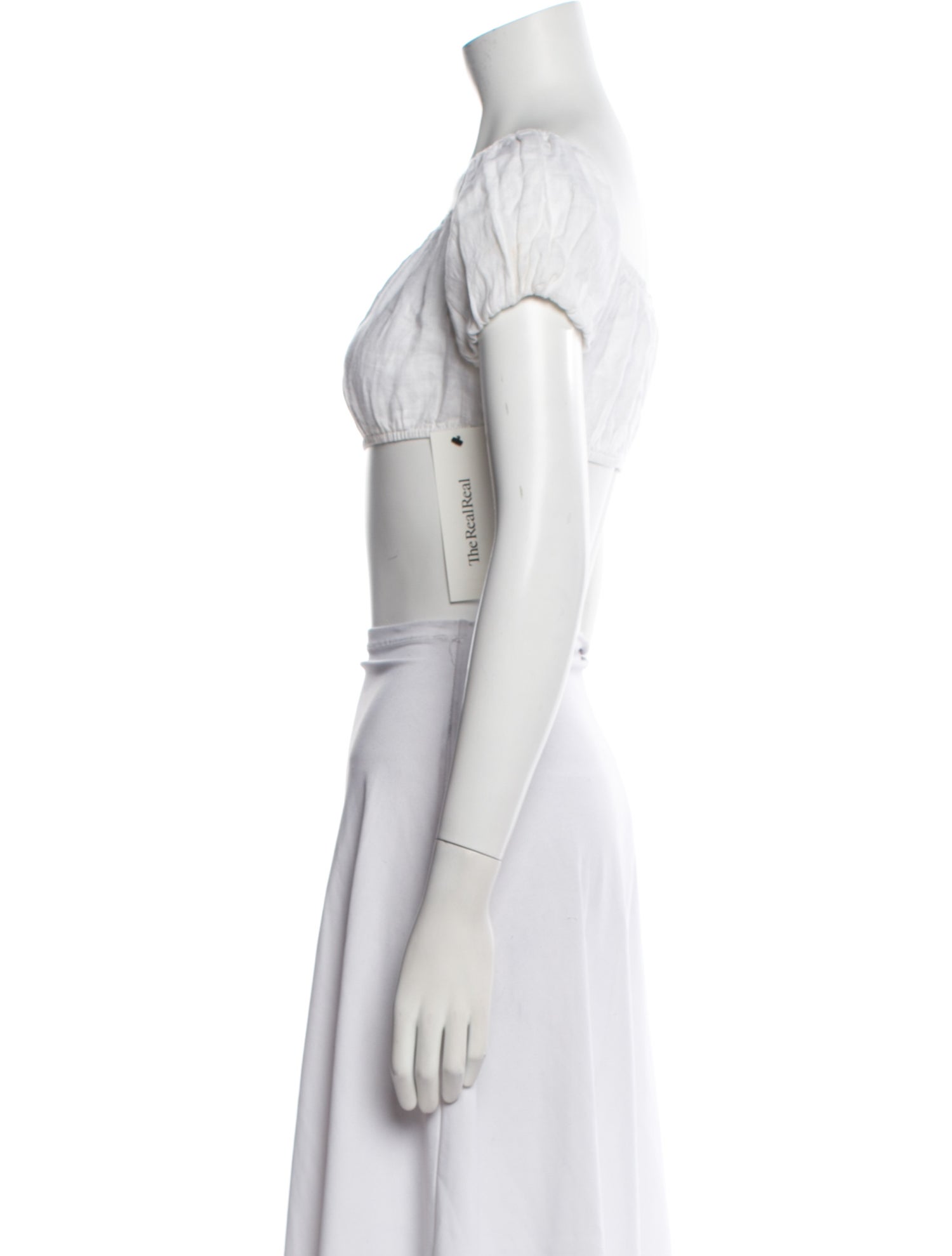 Reformation Off-The-Shoulder Short Sleeve Crop Top