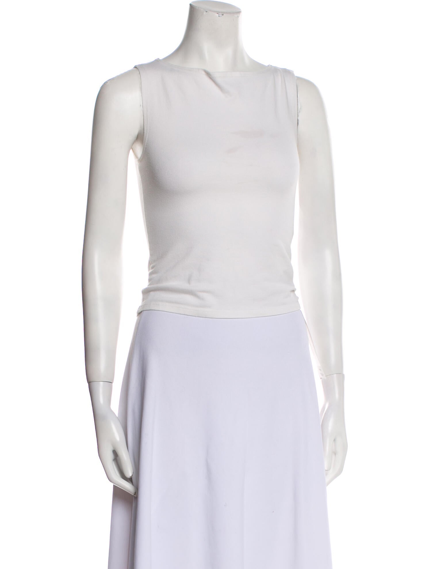 Reformation Bateau Neckline Sleeveless Blouse