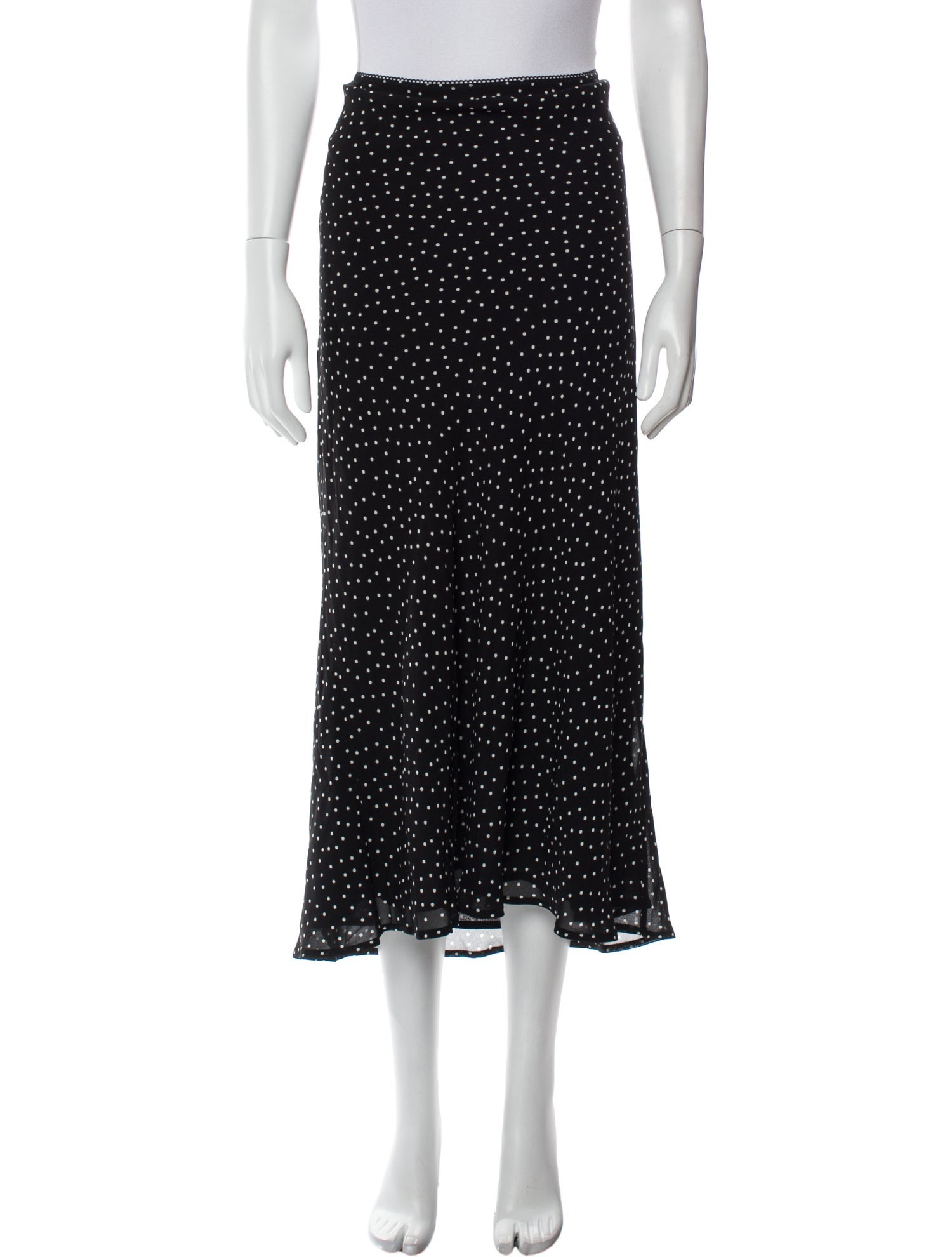 Reformation Polka Dot Print Midi Length Skirt
