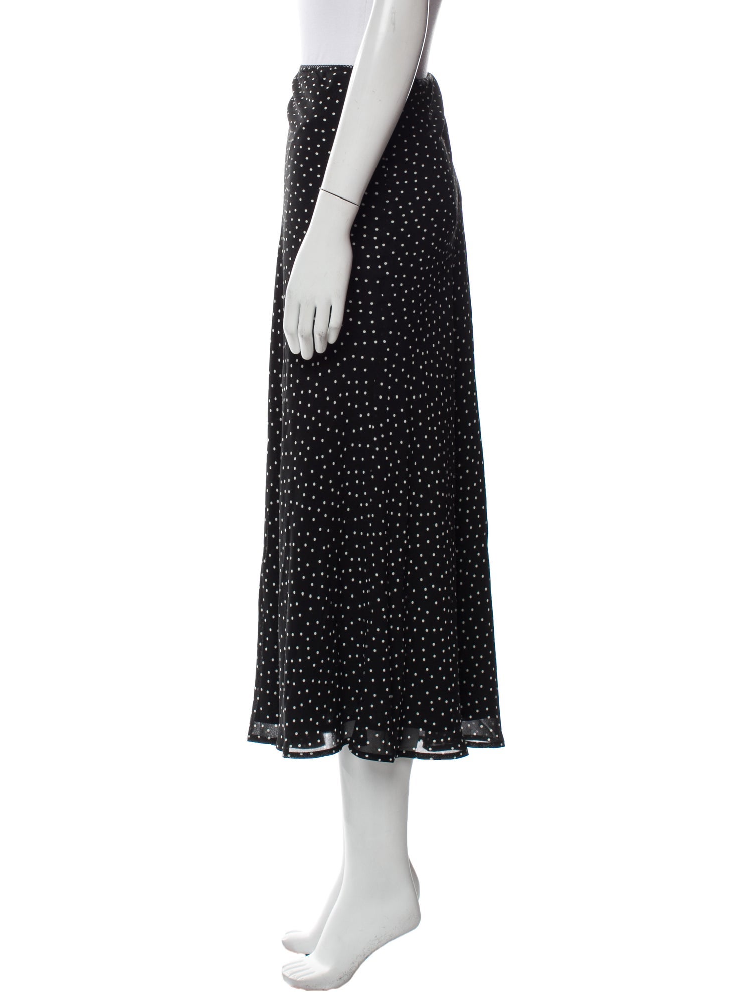 Reformation Polka Dot Print Midi Length Skirt