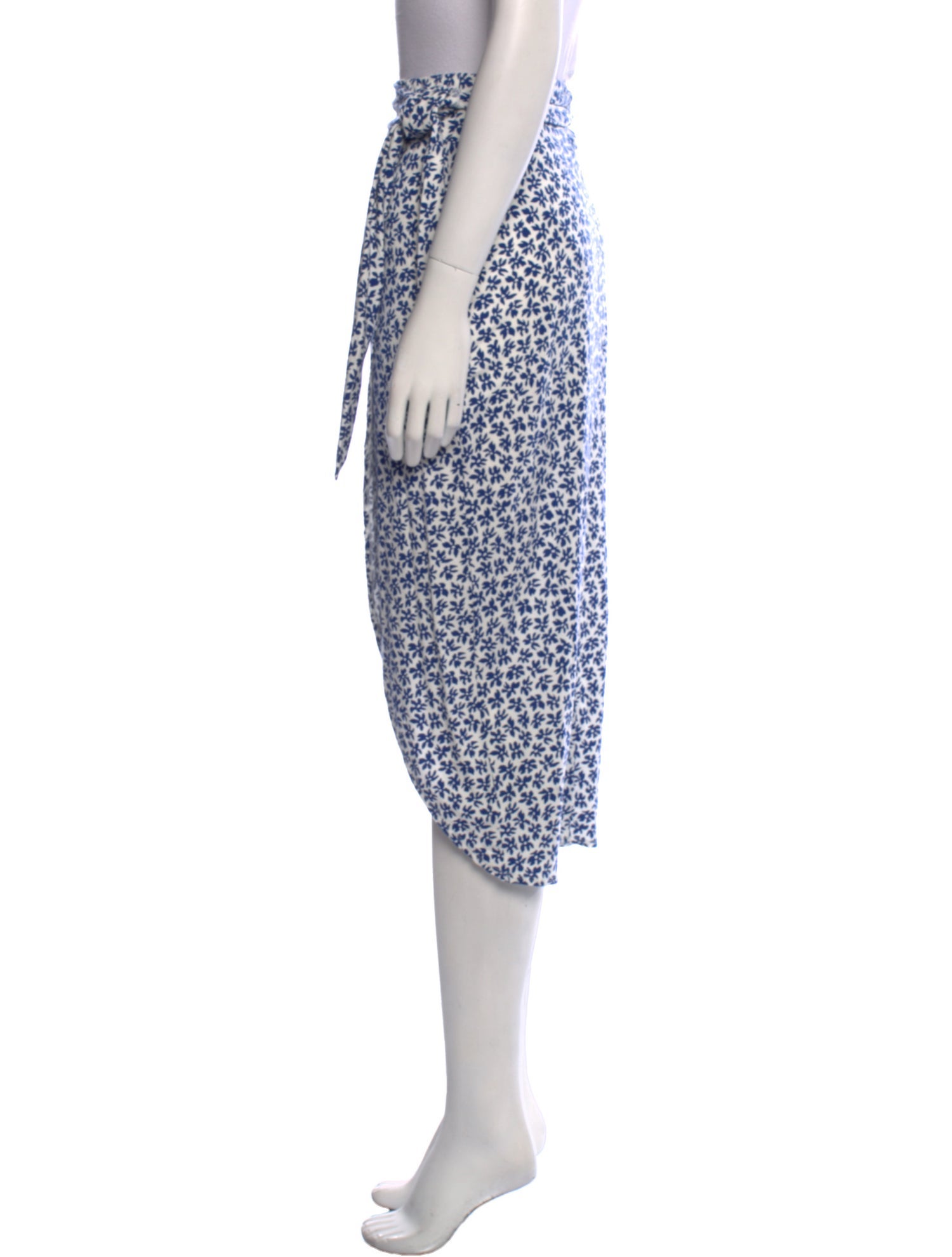 Reformation Floral Print Midi Length Skirt