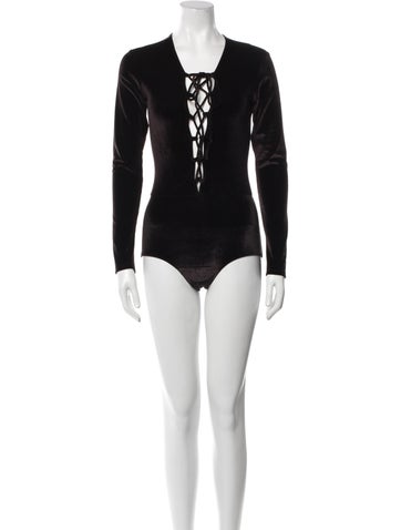 Reformation Tops V-Neck Long Sleeve Bodysuit XS