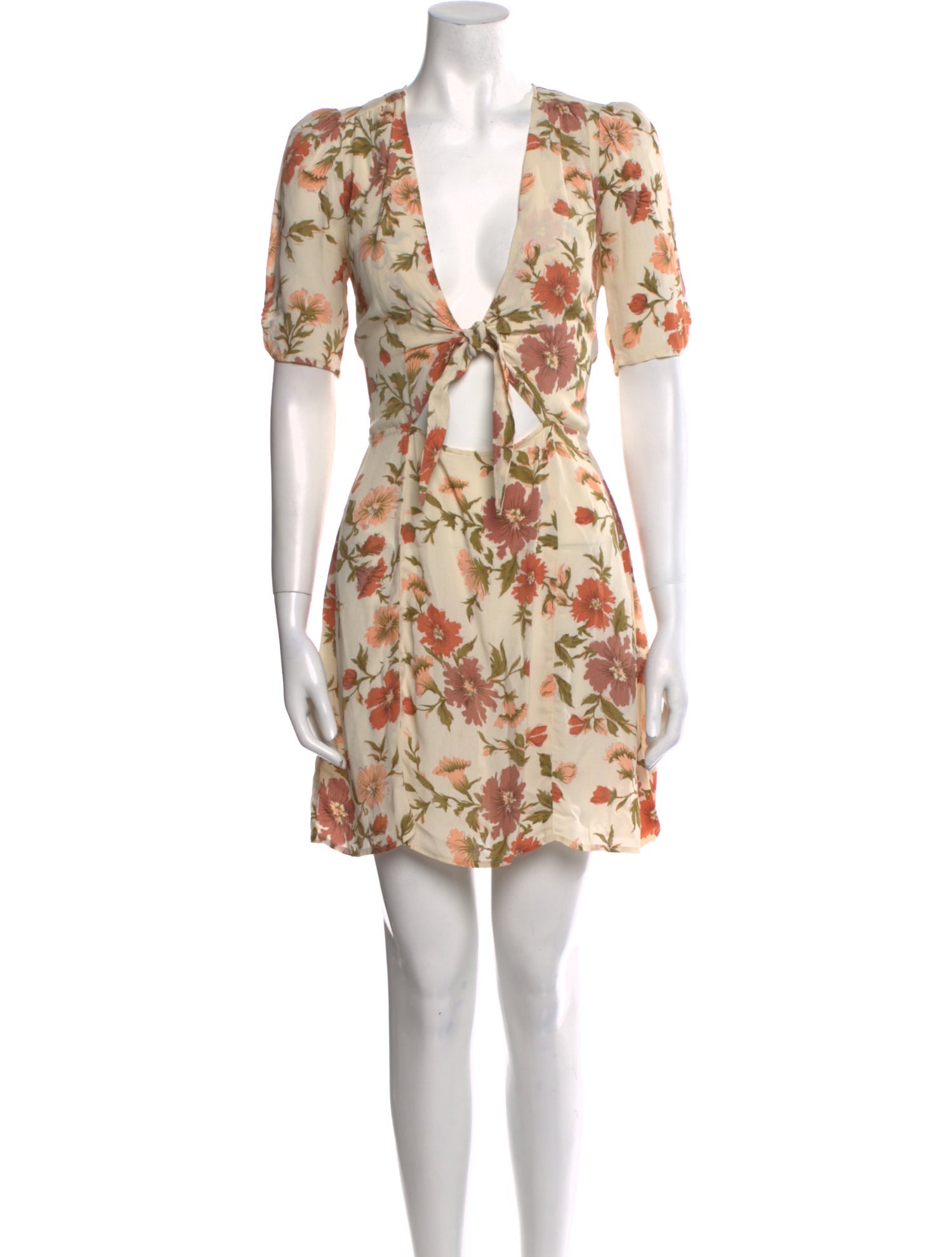Reformation Floral Print Mini Dress