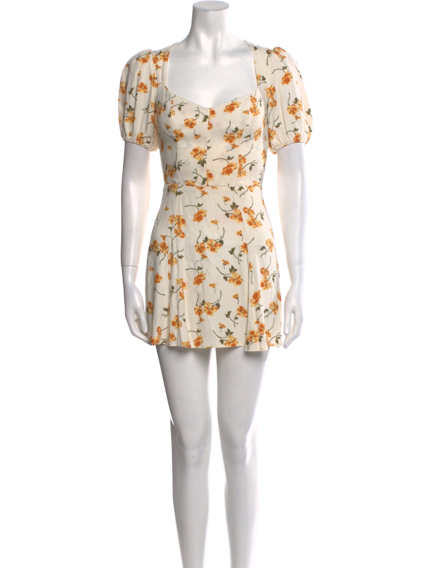 Reformation Floral Print Mini Dress