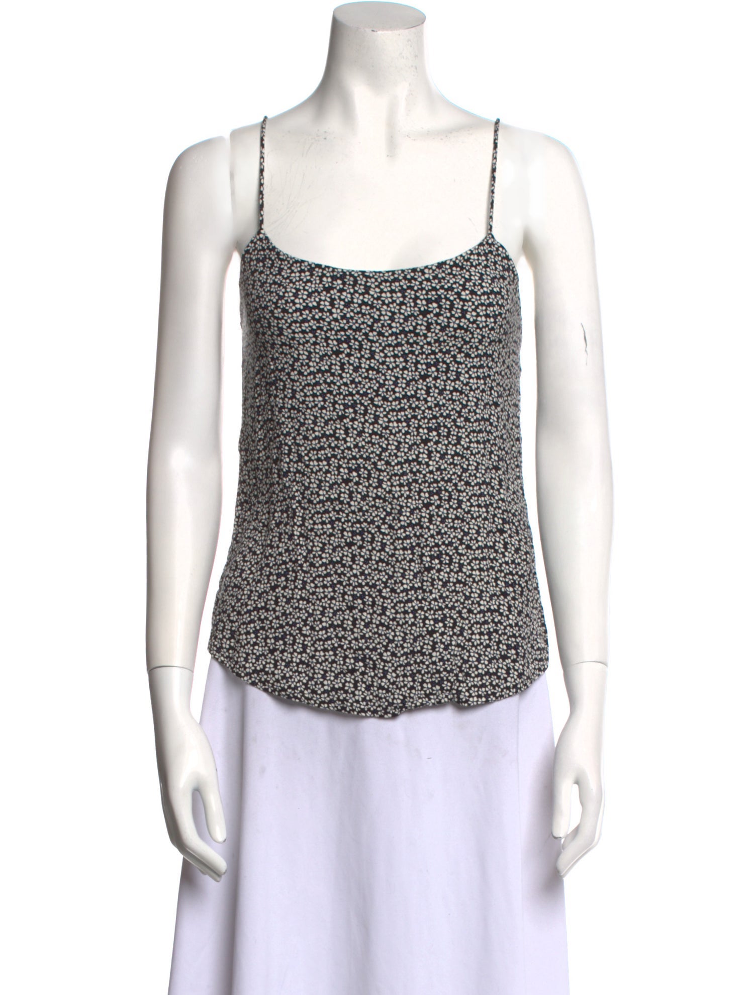 Reformation Floral Print Square Neckline Top