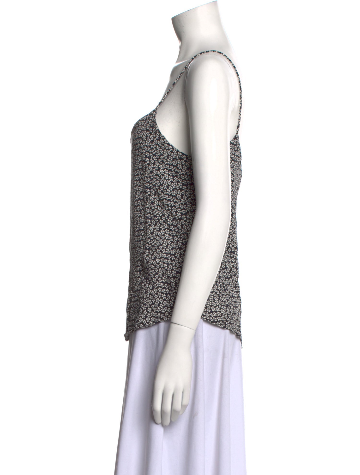 Reformation Floral Print Square Neckline Top