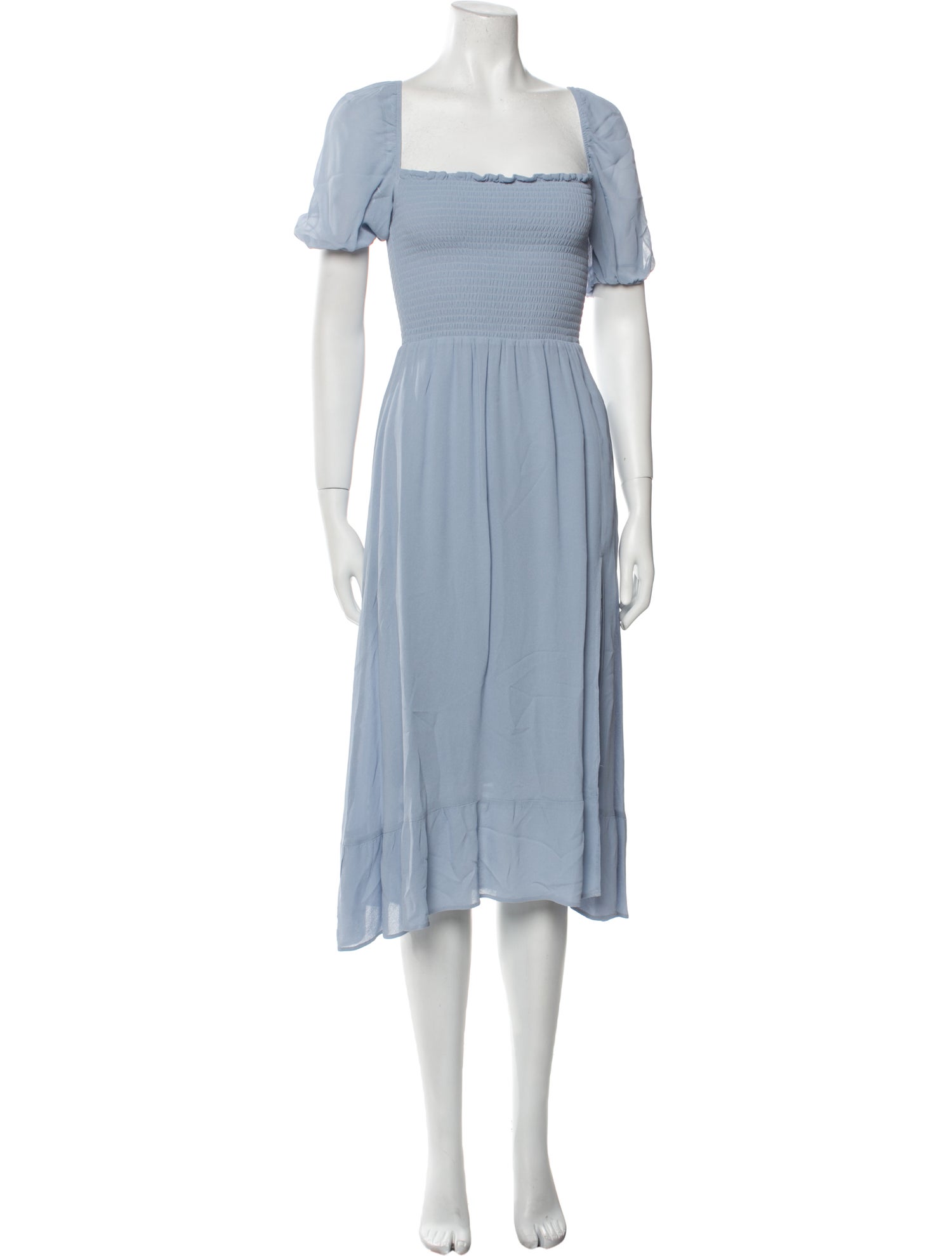 Reformation Square Neckline Midi Length Dress