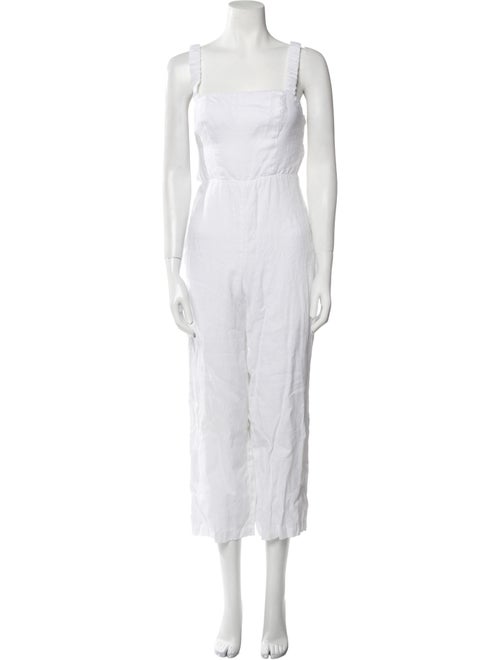 Reformation Linen Square Neckline Jumpsuit