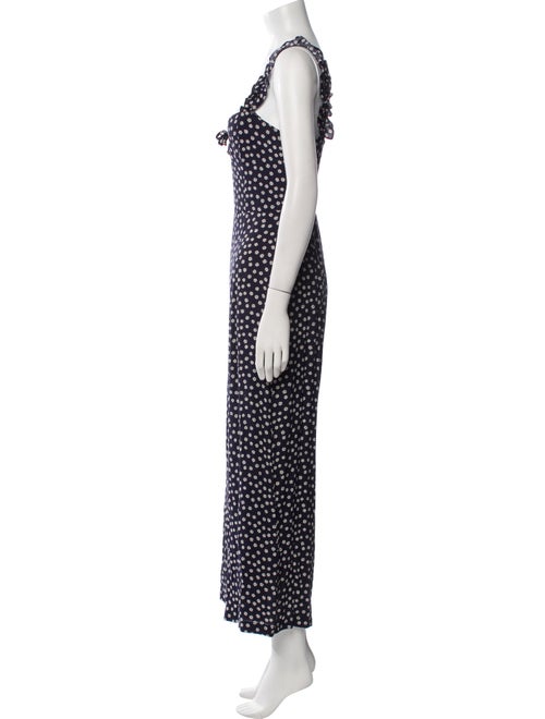 Reformation Floral Print Square Neckline Jumpsuit