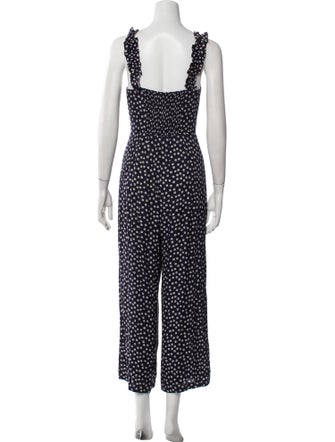Reformation Floral Print Square Neckline Jumpsuit