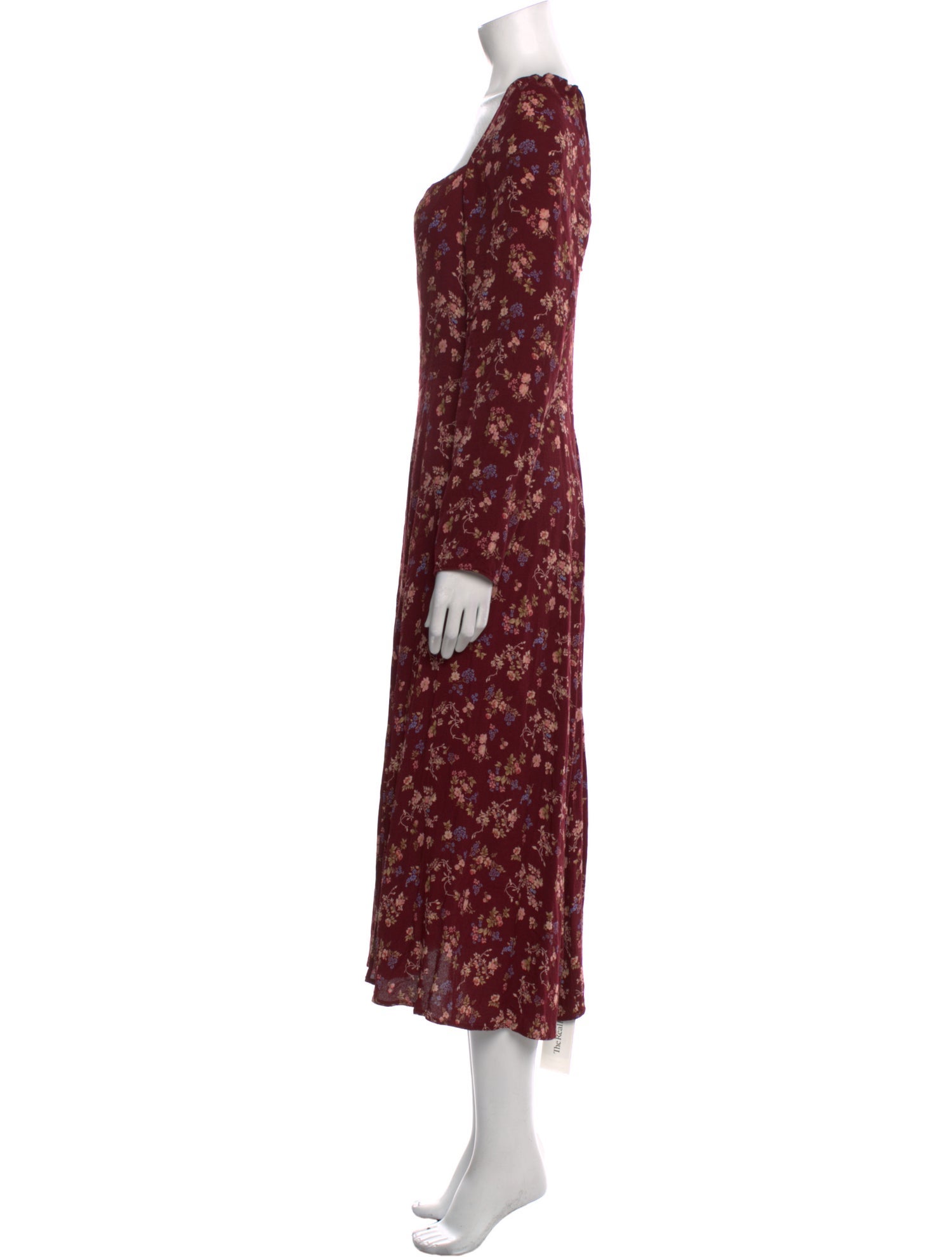Reformation Floral Print Midi Length Dress