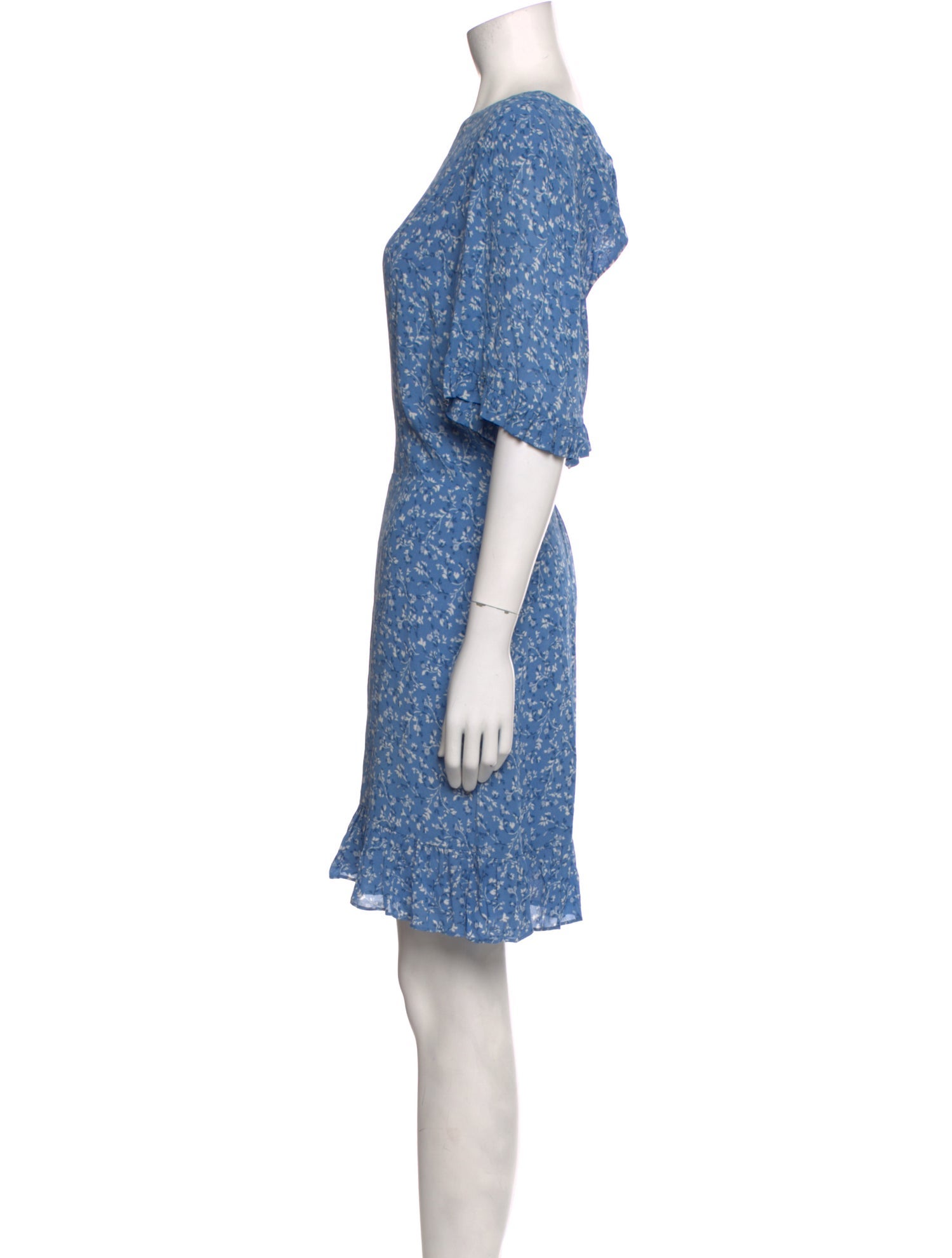 Reformation Floral Print Knee-Length Dress