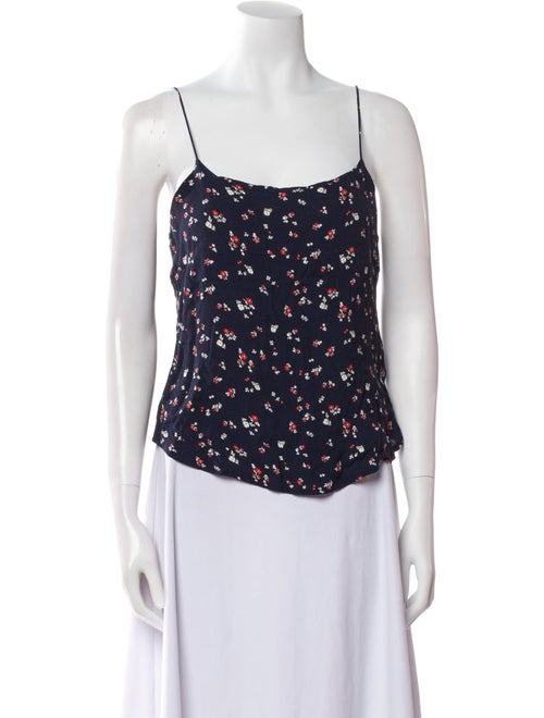 Reformation Floral Print Square Neckline Top