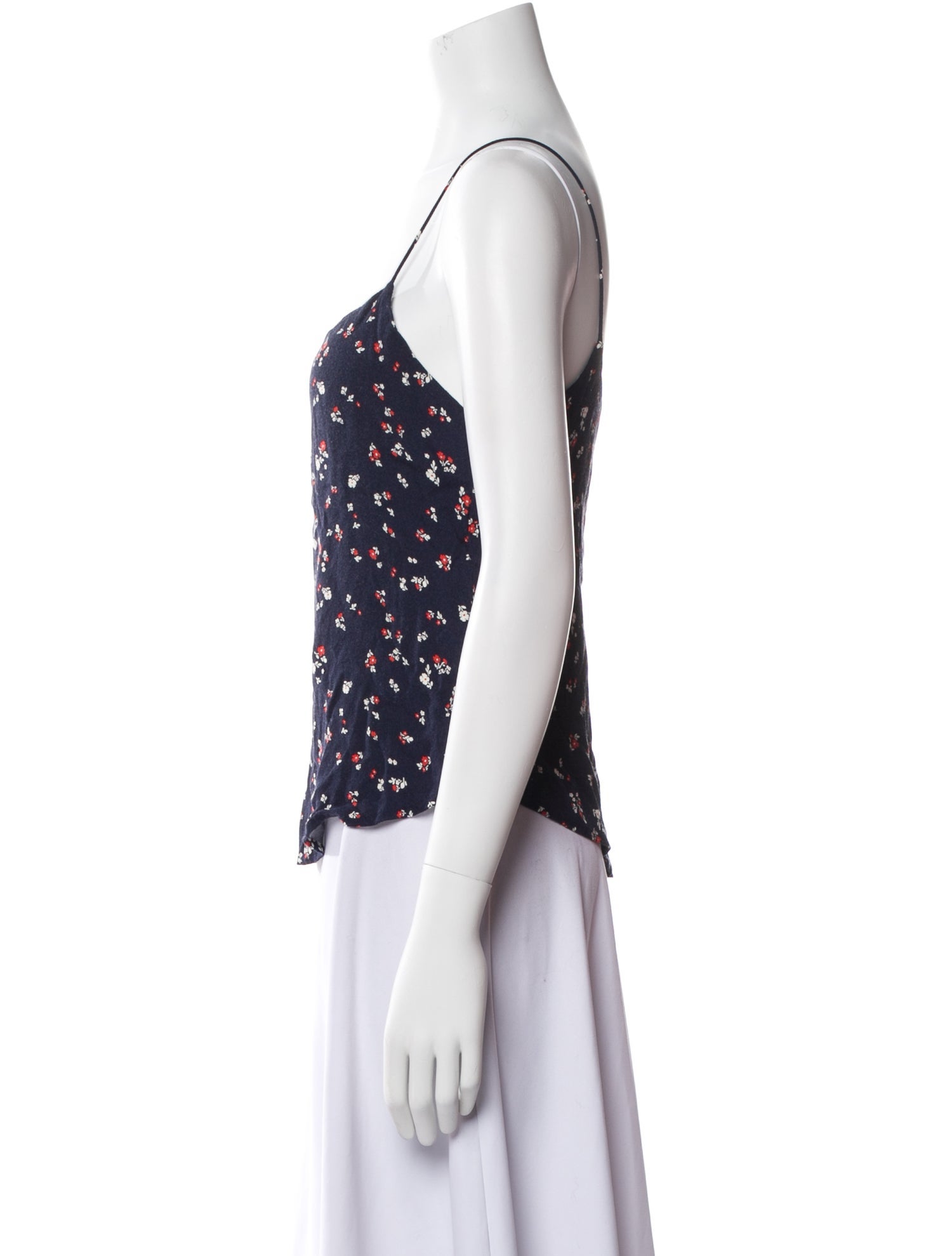 Reformation Floral Print Square Neckline Top