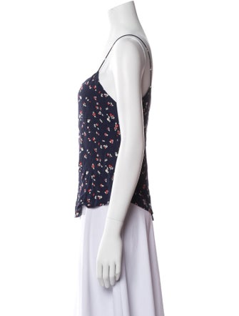 Reformation Floral Print Square Neckline Top